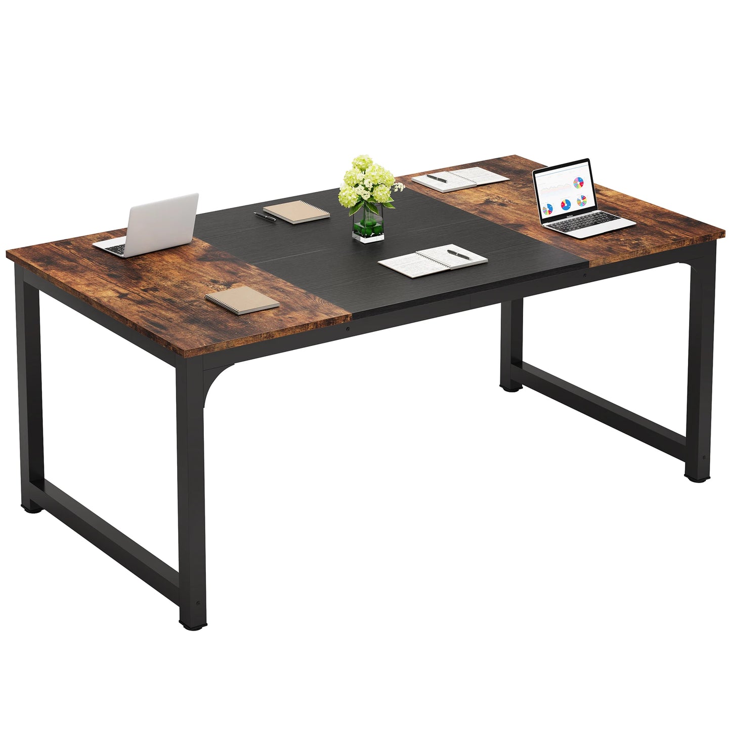 Large Office Desk Computer Table Tribesigns Modern Writing Desk Workstation For Home Offices Study  5