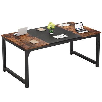 Large Office Desk Computer Table Tribesigns Modern Writing Desk Workstation For Home Offices Study  5