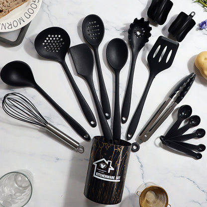 Practical Silicone Kitchenware Set Turner Spatula Measuring Spoon Food Grade Cookware Utensils 1