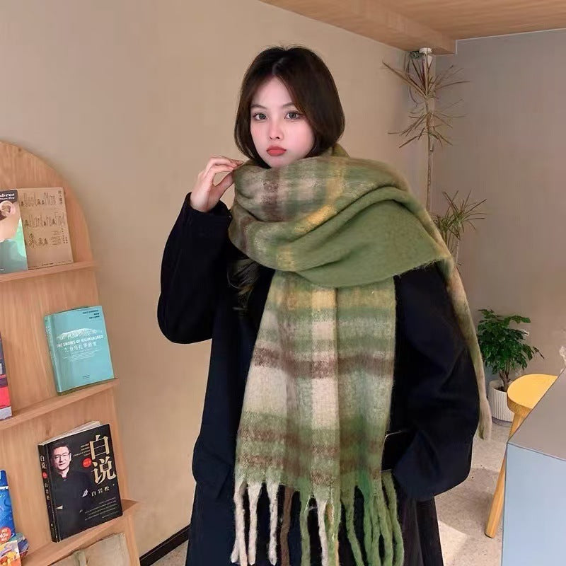 Luxury Cashmere Shawl And Wraps Pashmina Winter Thick Warm Scarf Women Female Long Tessel Neckerchi 2