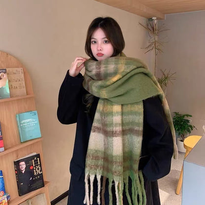 Luxury Cashmere Shawl And Wraps Pashmina Winter Thick Warm Scarf Women Female Long Tessel Neckerchi 2