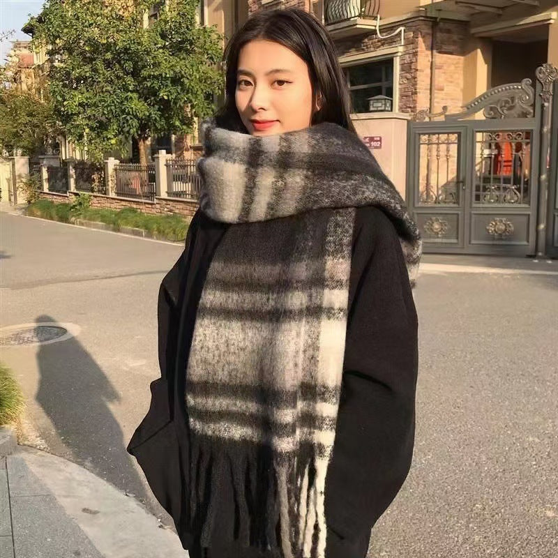 Luxury Cashmere Shawl And Wraps Pashmina Winter Thick Warm Scarf Women Female Long Tessel Neckerchi 4