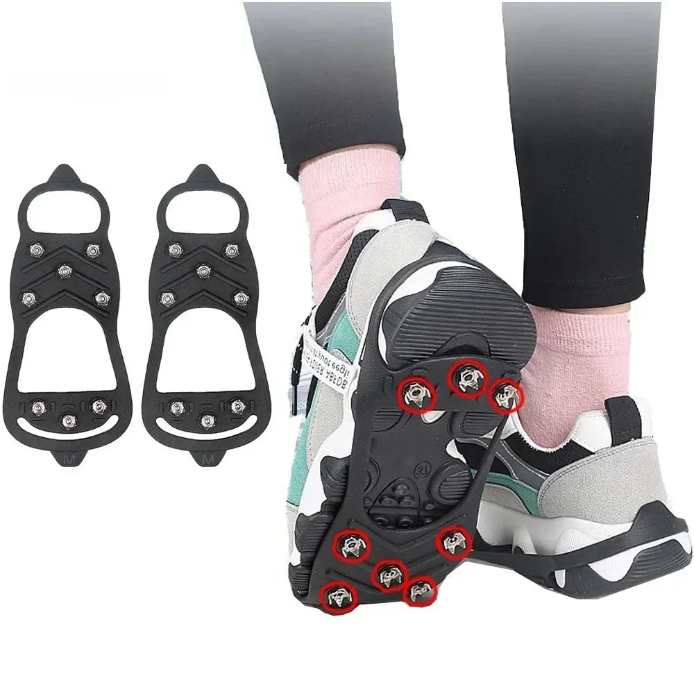 AntiSlip Shoe Covers Ice Gripper Spike For Winter Outdoor Hiking Climbing And Snow Crampons For Sho 1