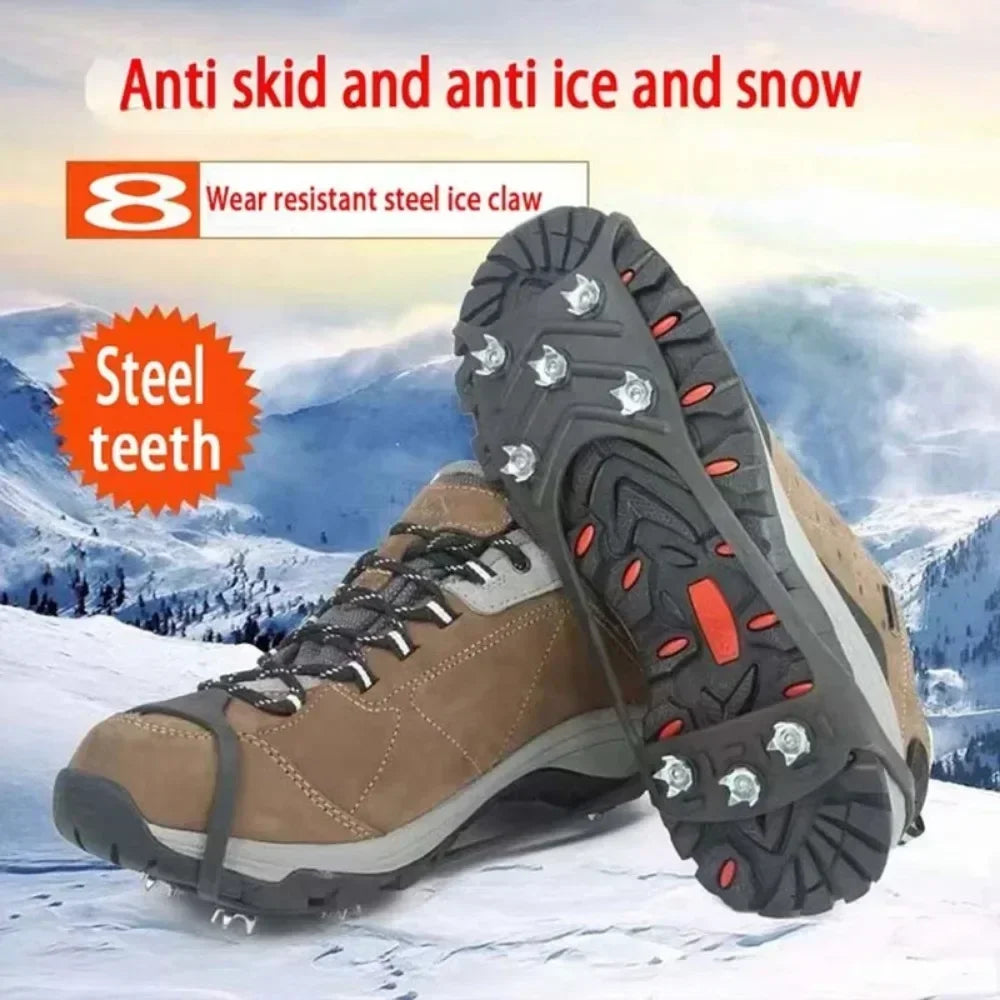 AntiSlip Shoe Covers Ice Gripper Spike For Winter Outdoor Hiking Climbing And Snow Crampons For Sho 2