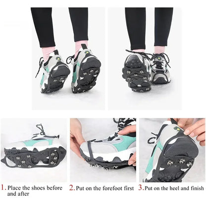 AntiSlip Shoe Covers Ice Gripper Spike For Winter Outdoor Hiking Climbing And Snow Crampons For Sho 4