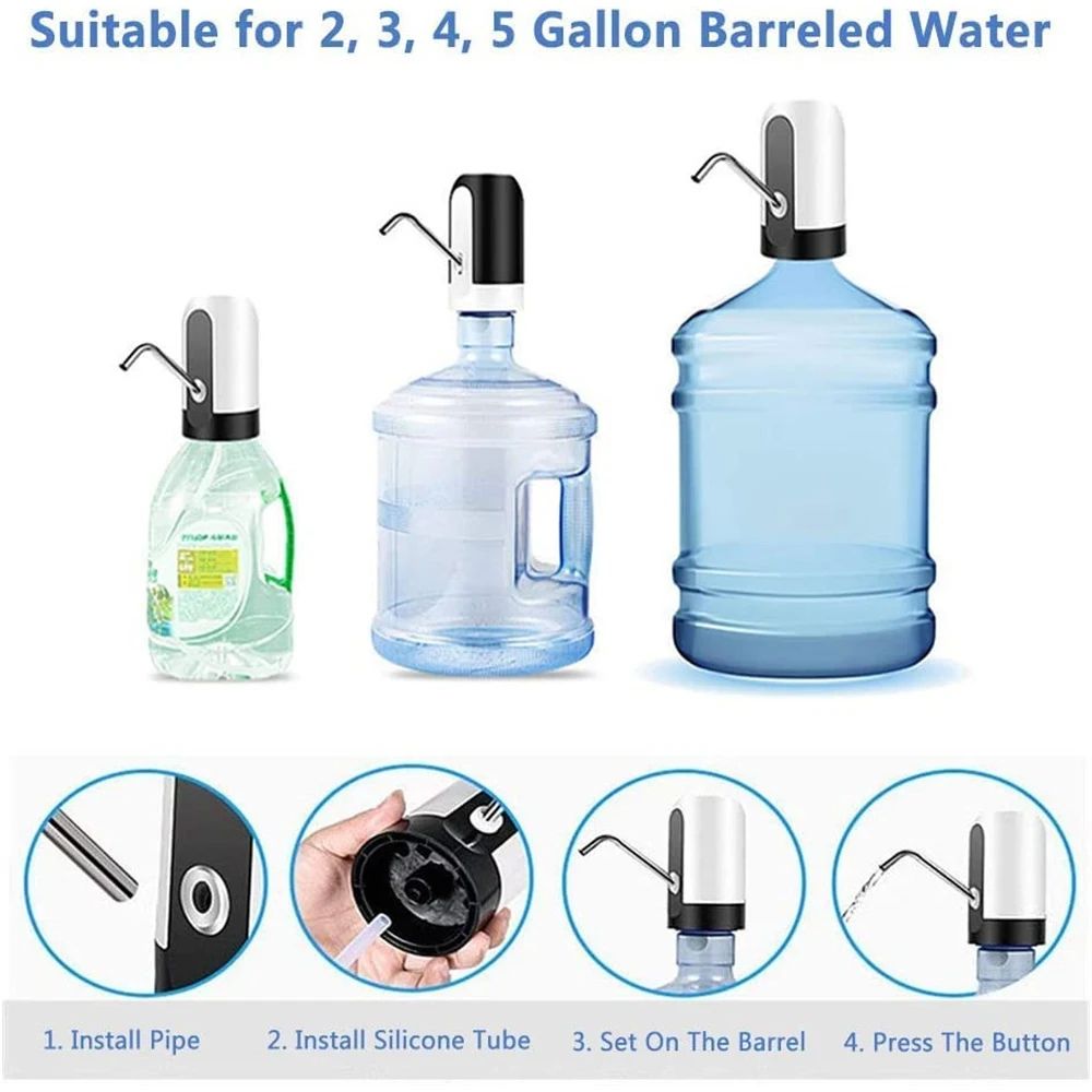 Premium USBRechargeable Portable Water Dispenser Pump For 5 Gallon Bottles  Quick  Easy Electric Wa 3