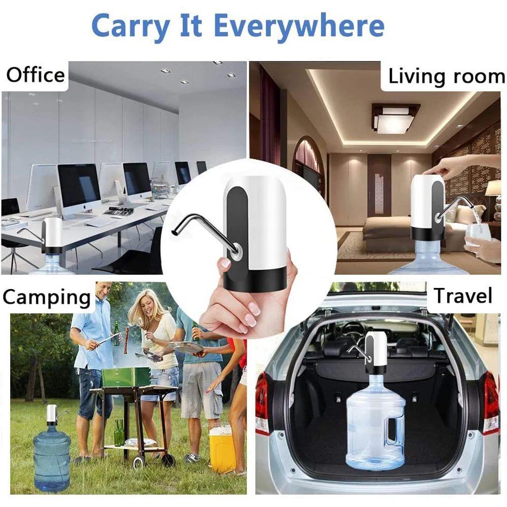 Premium USBRechargeable Portable Water Dispenser Pump For 5 Gallon Bottles  Quick  Easy Electric Wa 4