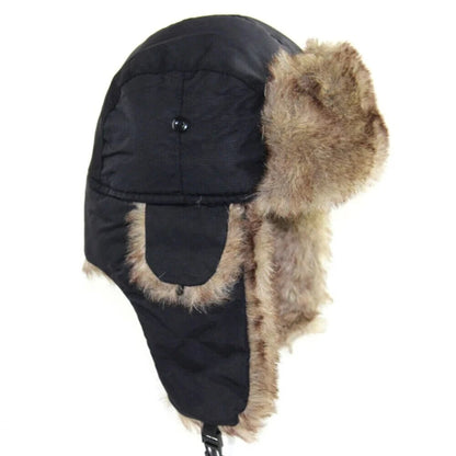 Mens Winter Trapper Aviator Trooper Earflap Warm Waterproof Ski Hat Bomber Cap Warm Ear Protectors  6