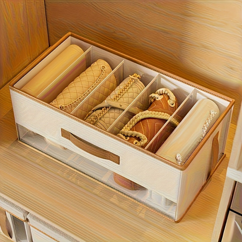 Large Capacity Handbag Organizer Box Multipurpose Open Top Storage Box For Wardrobe Clothes Pants S 3