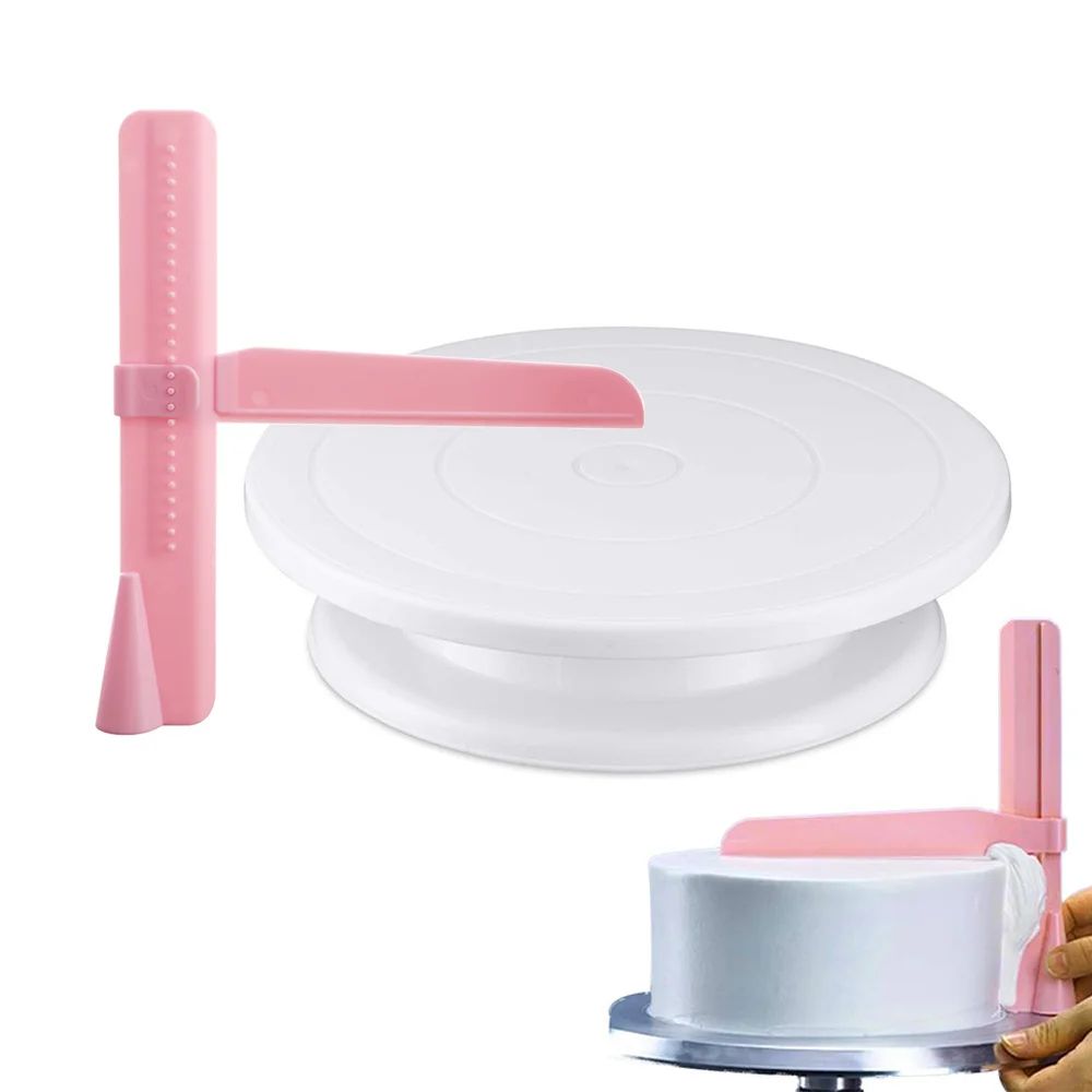CakeCraft Pro 11inch Rotating Cake Turntable & Decorating Stand