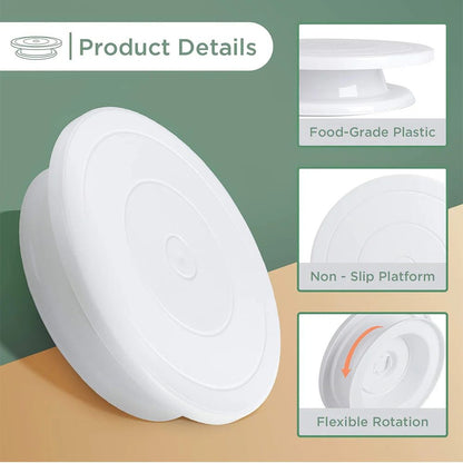 CakeCraft Pro 11inch Rotating Cake Turntable  Decorating Stand 3