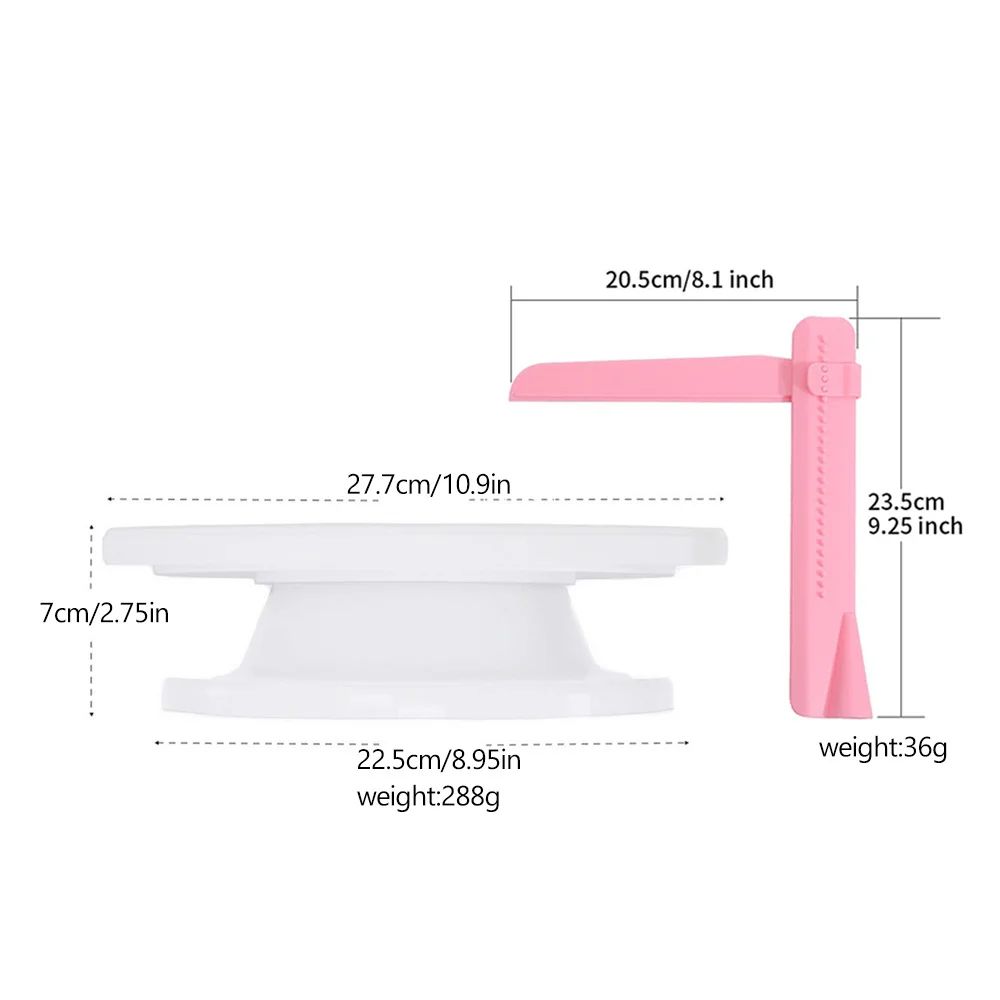 CakeCraft Pro 11inch Rotating Cake Turntable  Decorating Stand 1