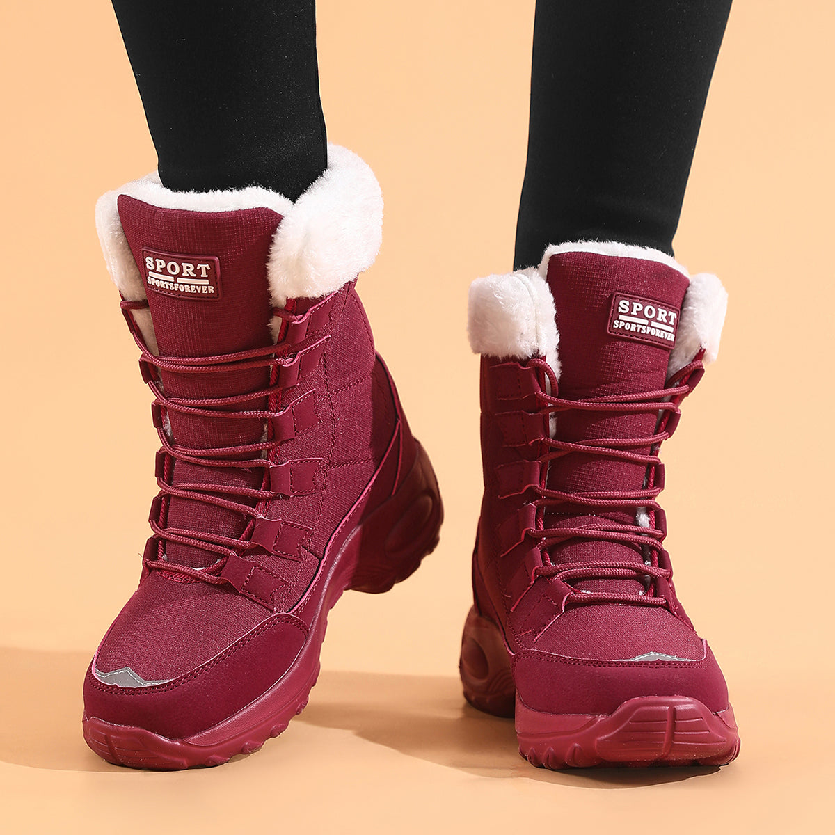 Winter Womens Boots High Quality Keep Warm MidCalf Waterproof Snow Boots Comfortable Ladies Thigh H 4