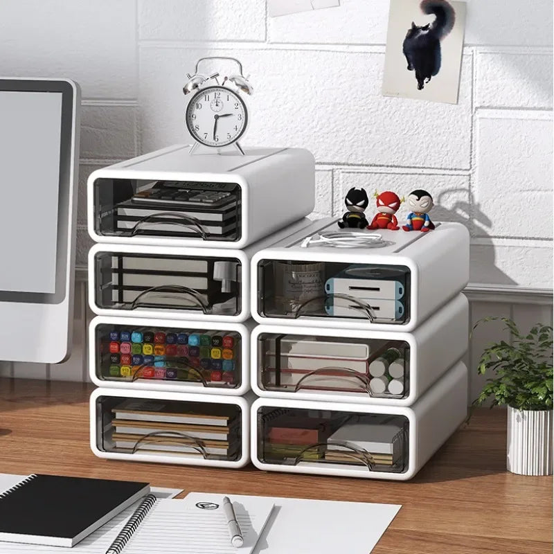 Plastic Box Desktop Organizer Drawer Stackable Jewelry Storage Large Office Storage Box Dustproof M 1
