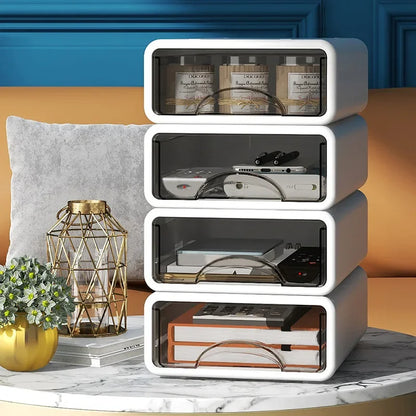 Plastic Box Desktop Organizer Drawer Stackable Jewelry Storage Large Office Storage Box Dustproof M 3