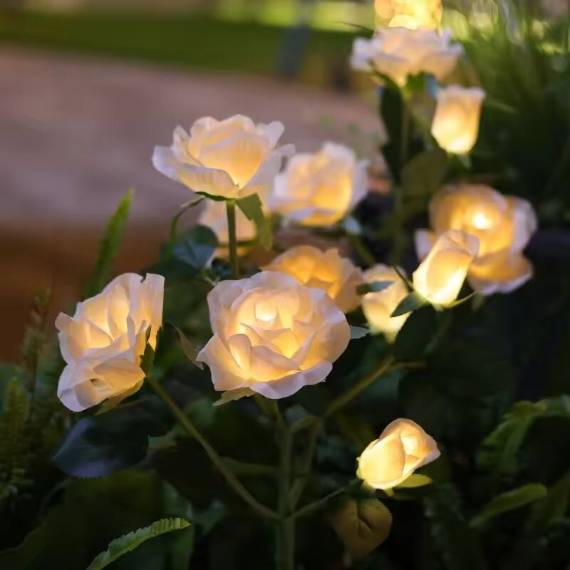Outdoor Solar Rose LED Light Garden Yard Path Lighting Landscape Decoration Light 1