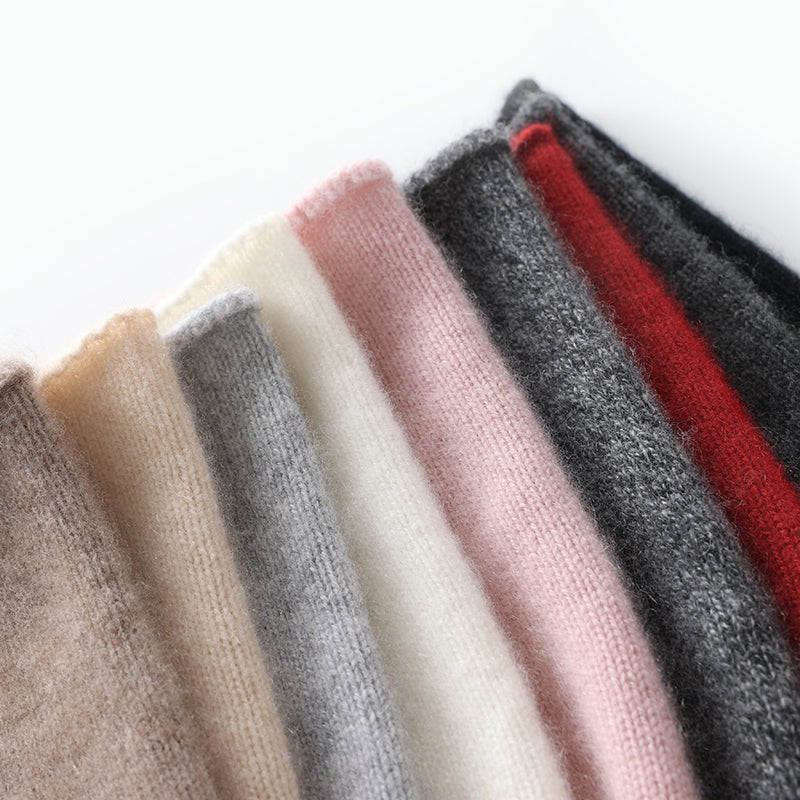 Outdoor Winter Cashmere Knitted Beanie Hat Solid Color Unisex Warm Hedging Cap For Men And Women 2