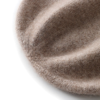 Outdoor Winter Cashmere Knitted Beanie Hat Solid Color Unisex Warm Hedging Cap For Men And Women 4