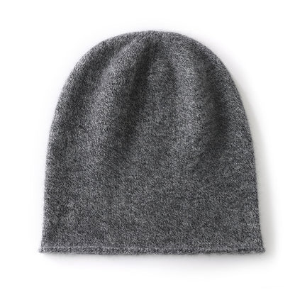 Outdoor Winter Cashmere Knitted Beanie Hat Solid Color Unisex Warm Hedging Cap For Men And Women 6