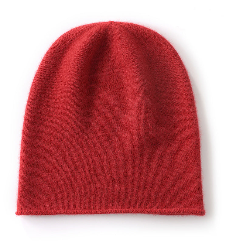 Outdoor Winter Cashmere Knitted Beanie Hat Solid Color Unisex Warm Hedging Cap For Men And Women 8