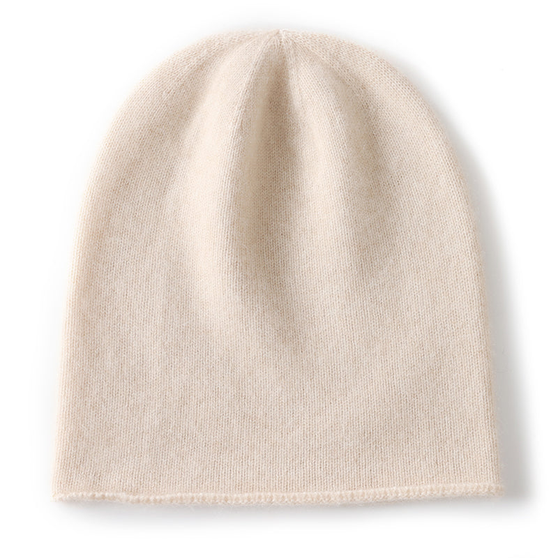 Outdoor Winter Cashmere Knitted Beanie Hat Solid Color Unisex Warm Hedging Cap For Men And Women 11