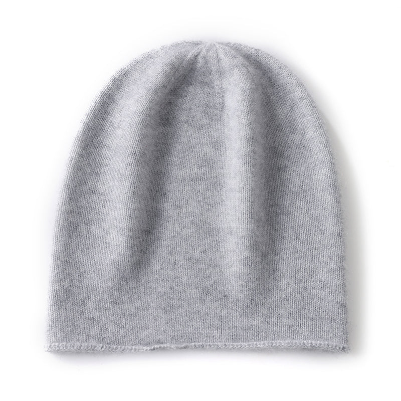 Outdoor Winter Cashmere Knitted Beanie Hat Solid Color Unisex Warm Hedging Cap For Men And Women 13