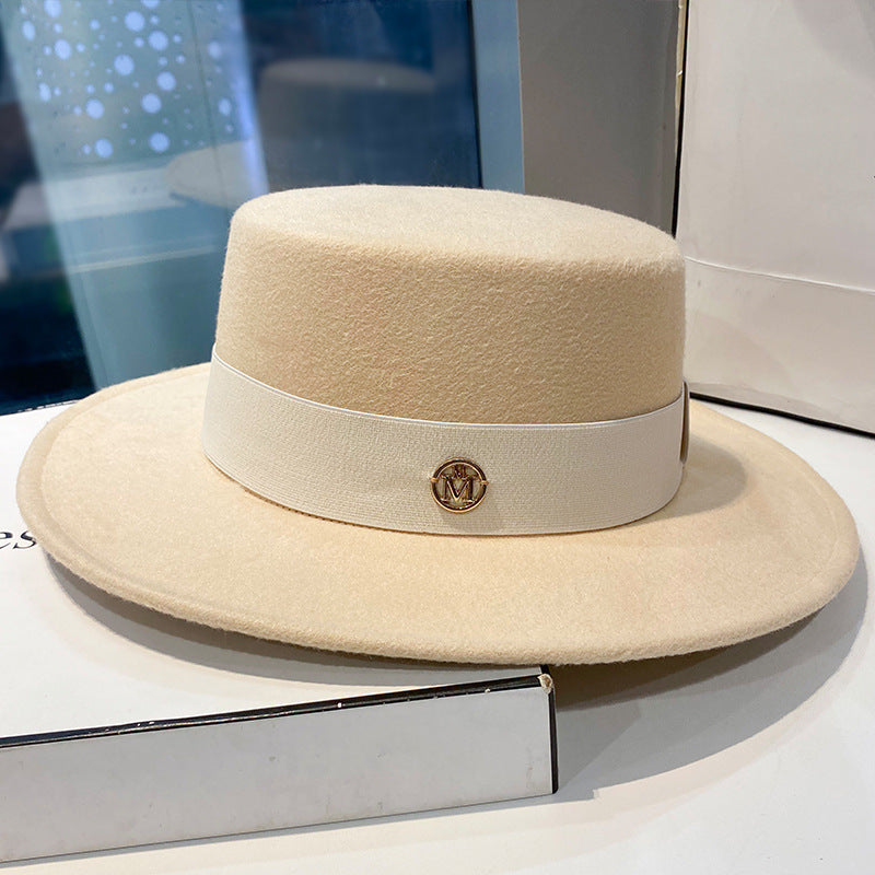 Elegant Fedora Hat For Women Fashion Bowler Dress Caps Panama Ribbon Band Church Wedding Felt Hat 5