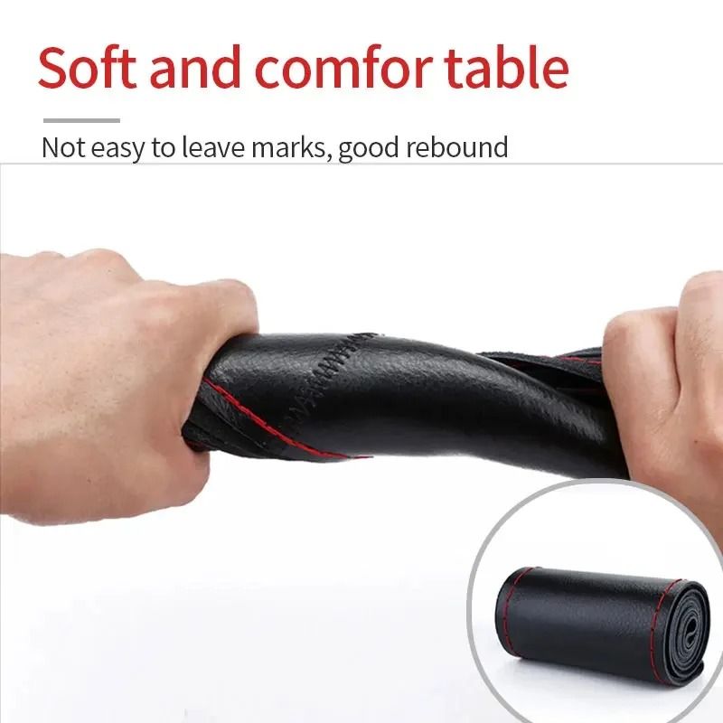 Genuine Leather Steering Wheel Cover 1