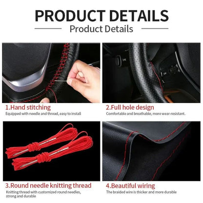 Genuine Leather Steering Wheel Cover 4