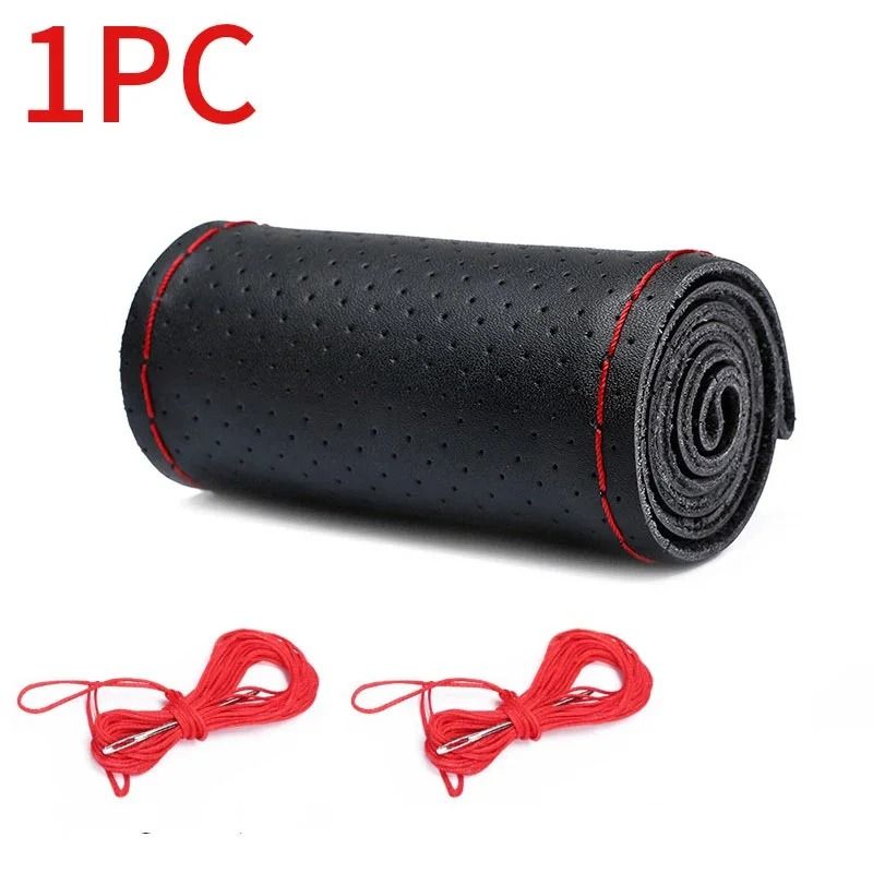 Genuine Leather Steering Wheel Cover 6