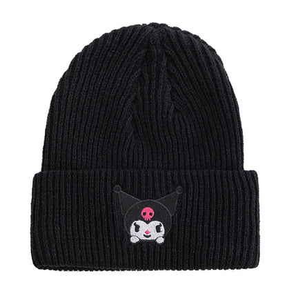 Women Winter Knitted Cap Hot Sale Saniro Hello Kitty Beanie Hat Cute Cartoon Melody 10