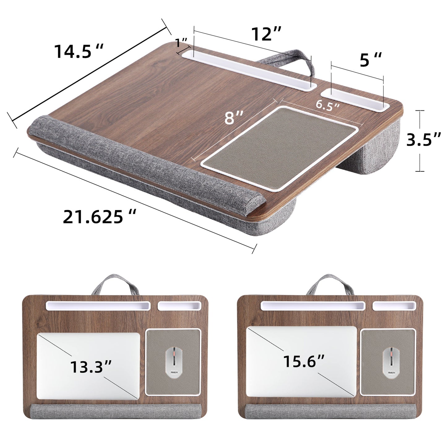 Multi Purpose Laptop Desk Leg Table AntiSlip Bar Design With Embedded Mouse Pad For Bedroom And Sof 6