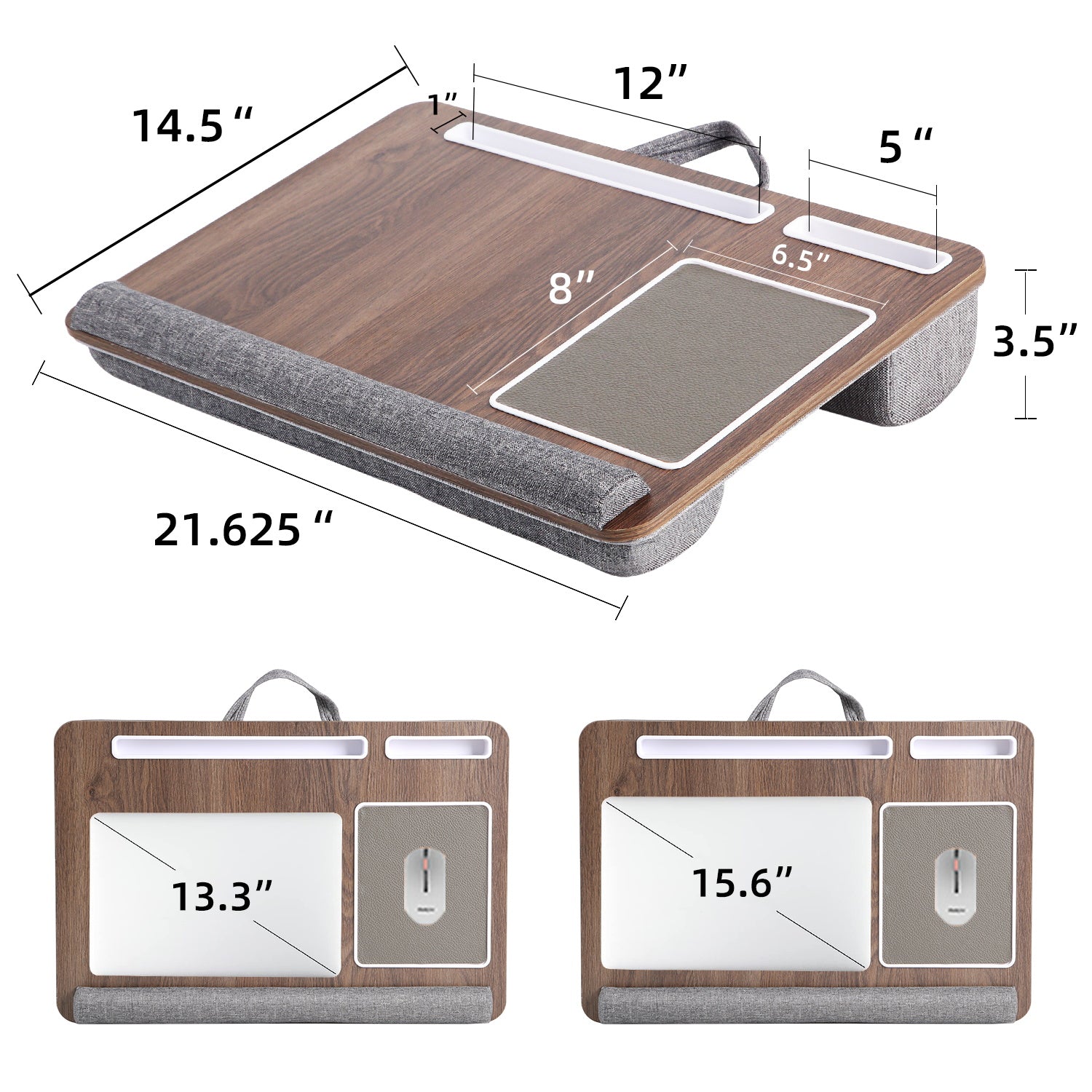 Multi Purpose Laptop Desk Leg Table AntiSlip Bar Design With Embedded Mouse Pad For Bedroom And Sof 6