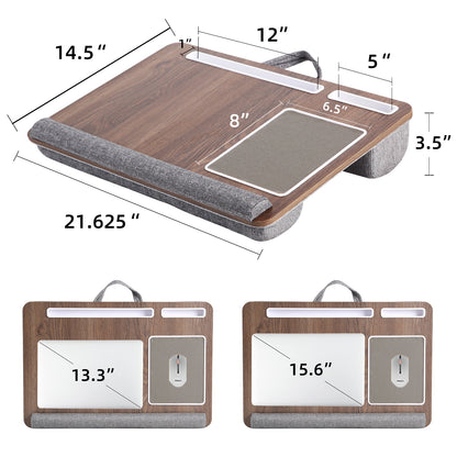 Multi Purpose Laptop Desk Leg Table AntiSlip Bar Design With Embedded Mouse Pad For Bedroom And Sof 6