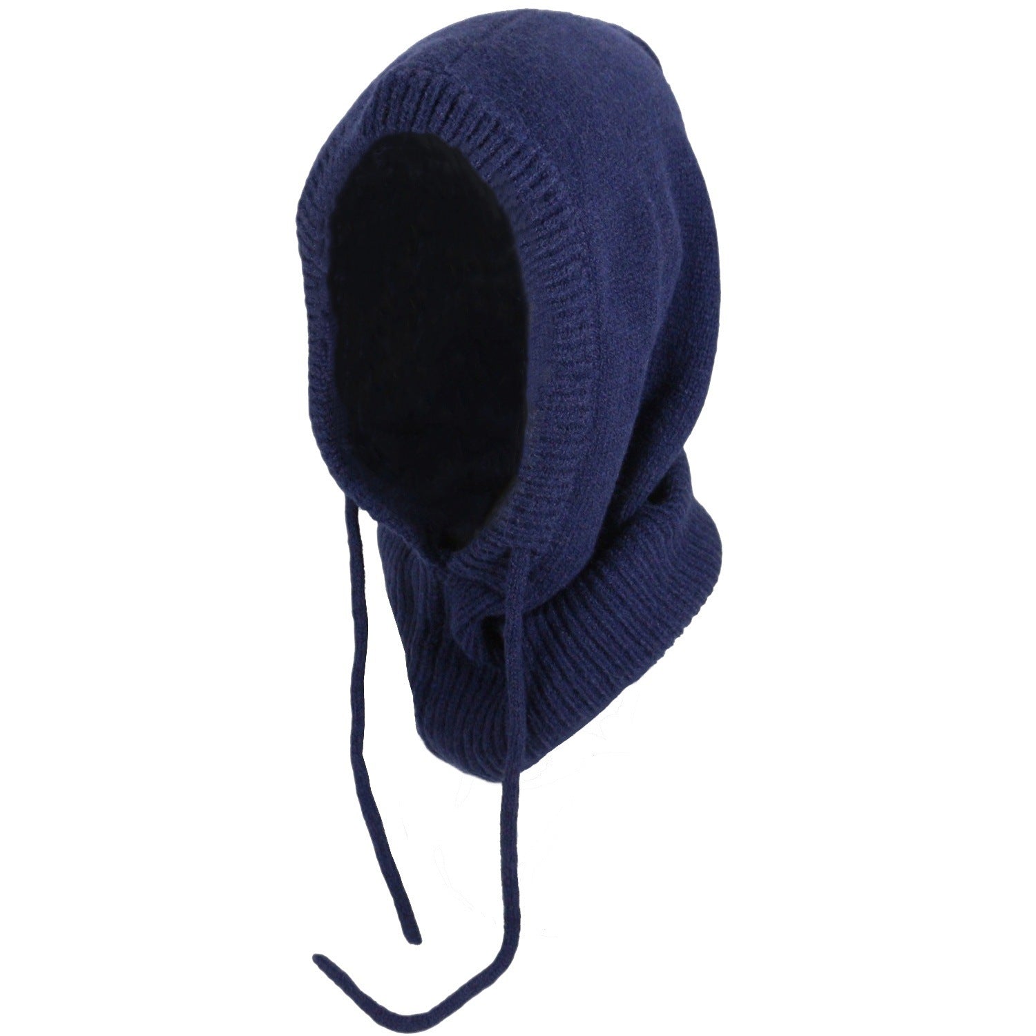 Winter Balaclava Hats Women Style Knitted Hooded Caps Outdoor Warmer One-piece Drawstring Neck Collar Beanies Cap