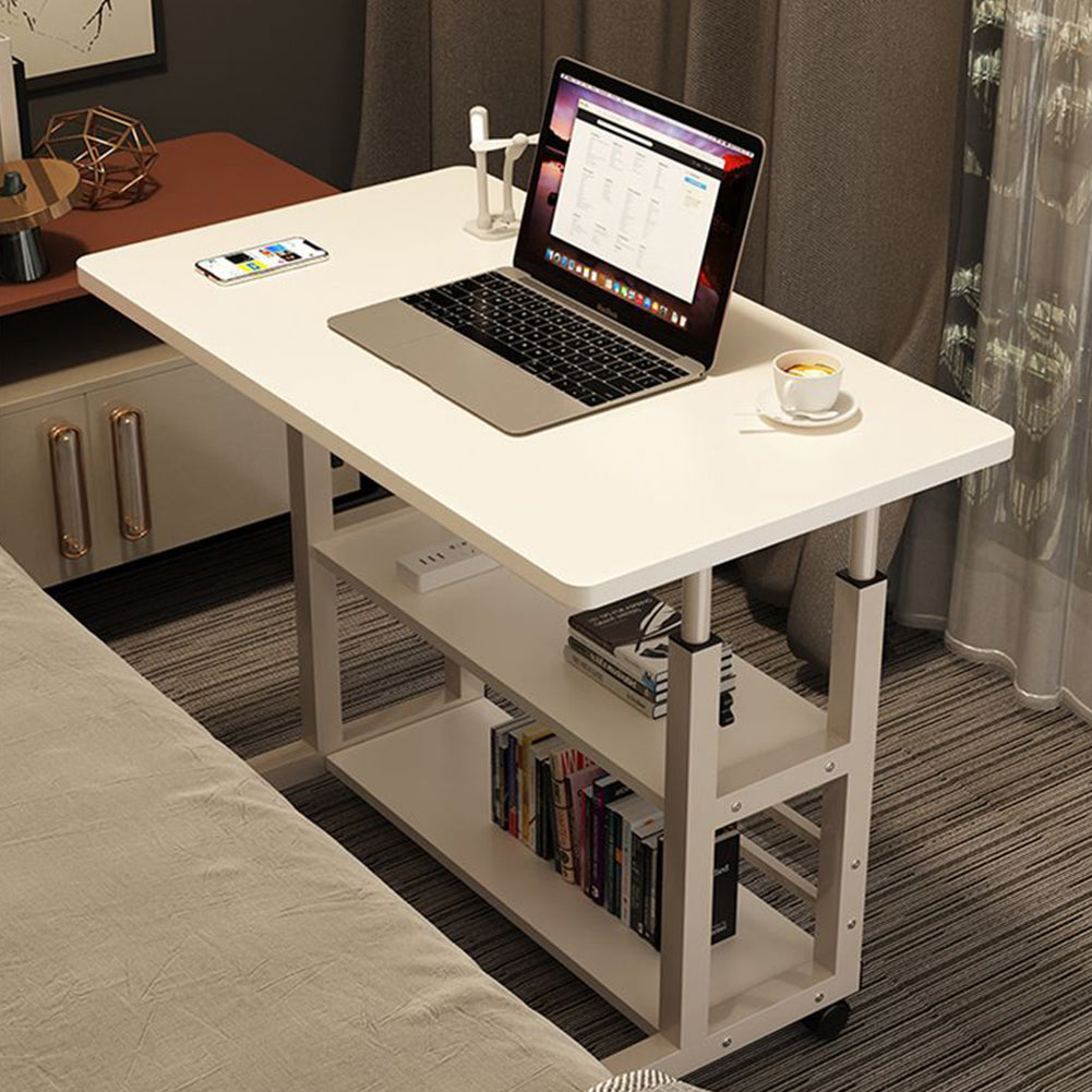 Mobile Laptop Standing Desk For Dormitory Swivel Wheel Home Desk With Rolling Wheels Height Adjusta 2