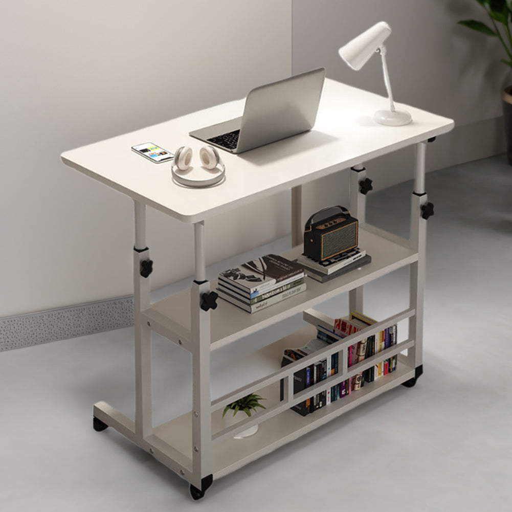 Mobile Laptop Standing Desk For Dormitory Swivel Wheel Home Desk With Rolling Wheels Height Adjusta 3