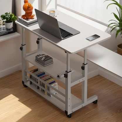 Mobile Laptop Standing Desk For Dormitory Swivel Wheel Home Desk With Rolling Wheels Height Adjusta 1