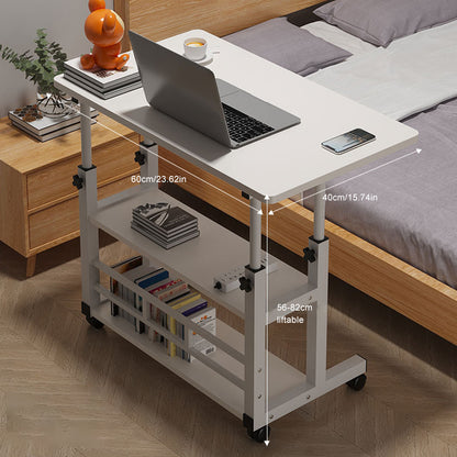 Mobile Laptop Standing Desk For Dormitory Swivel Wheel Home Desk With Rolling Wheels Height Adjusta 5
