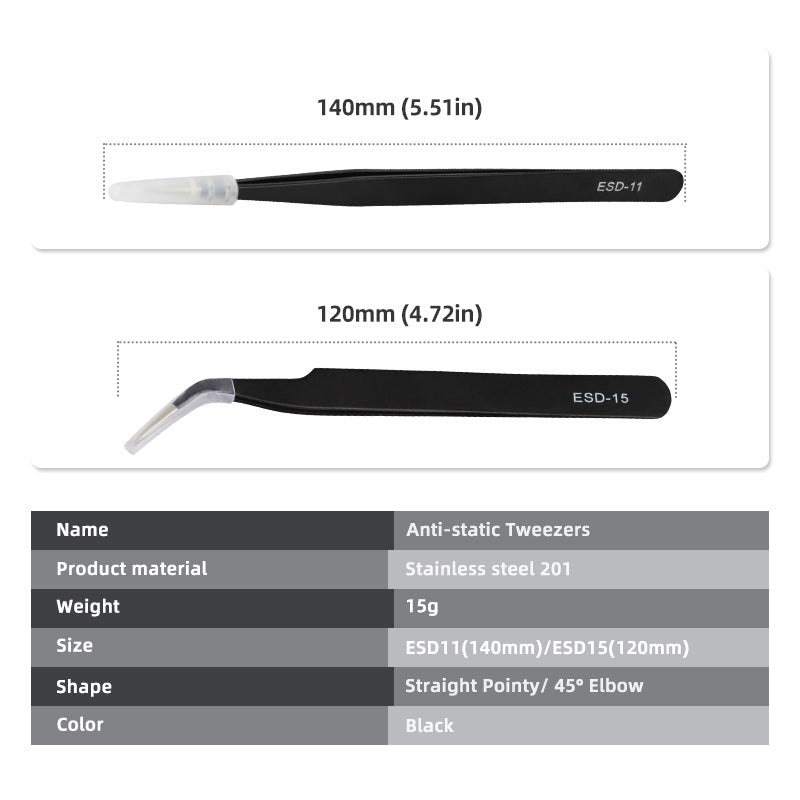 Precision Stainless Forceps Curved Straight Tweezers For Motherboard Repair IPad Repair 1