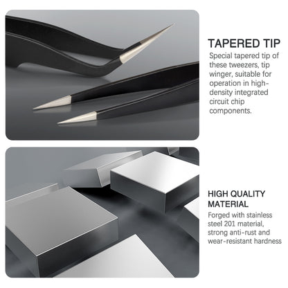 Precision Stainless Forceps Curved Straight Tweezers For Motherboard Repair IPad Repair 3