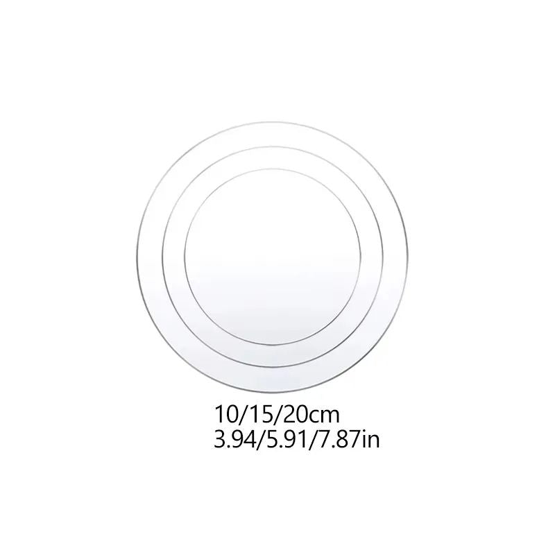 Premium Clear Acrylic Cake Boards Set  Reusable Round Cake Display Boards For Baking Decorating  De 9