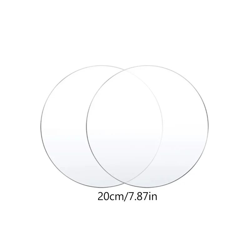 Premium Clear Acrylic Cake Boards Set  Reusable Round Cake Display Boards For Baking Decorating  De 8