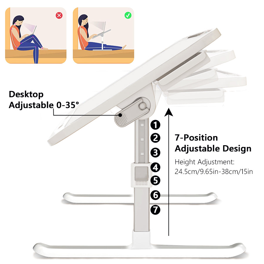 Foldable Laptop Desk Adjustable Office Desk Bed Table Computer Desk Childrens Study Desk For Bedroo 5