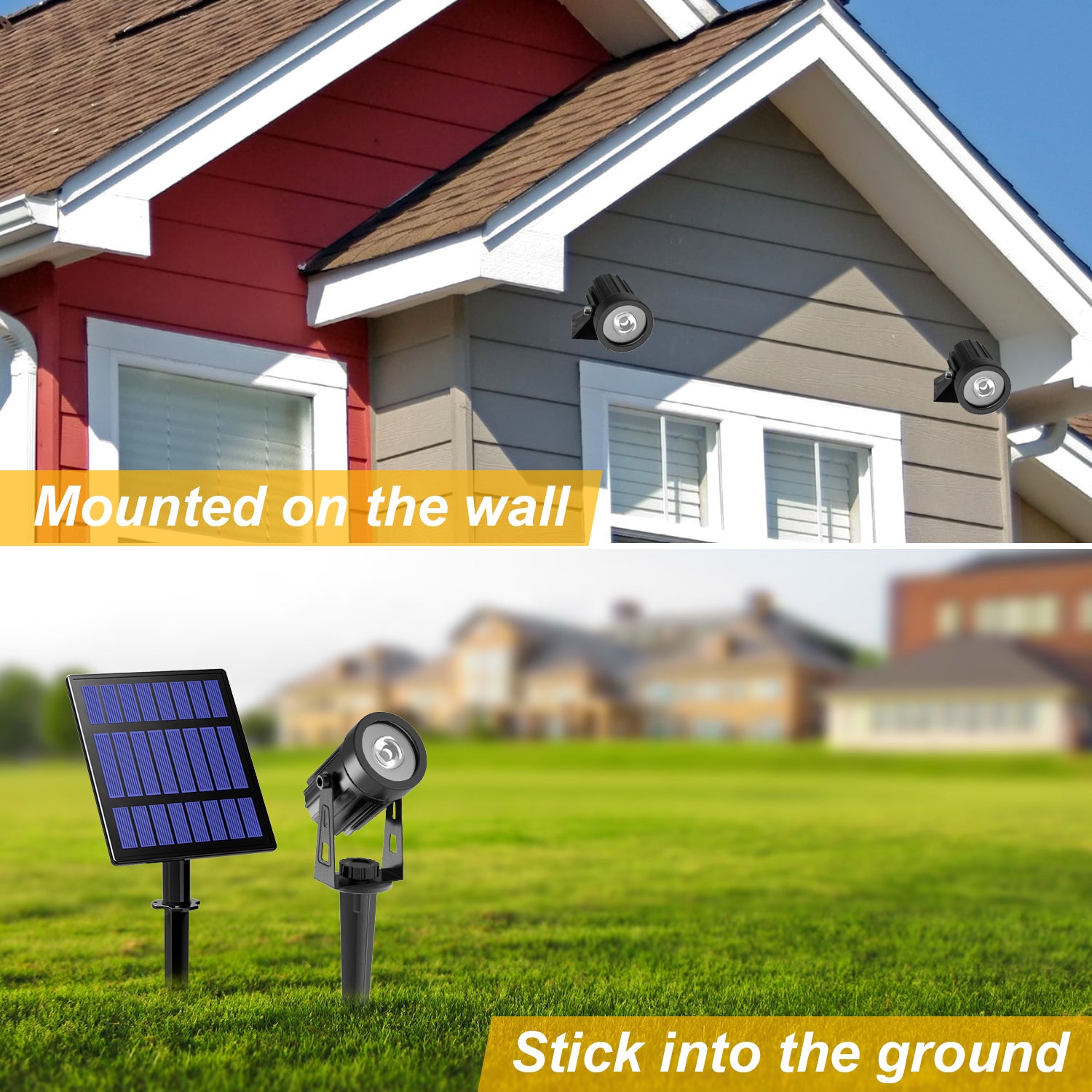 Solar LED Light Outdoor Landscape Solar Powered Spotlight  Aluminum AntiRust Lamp For Yard And Gard