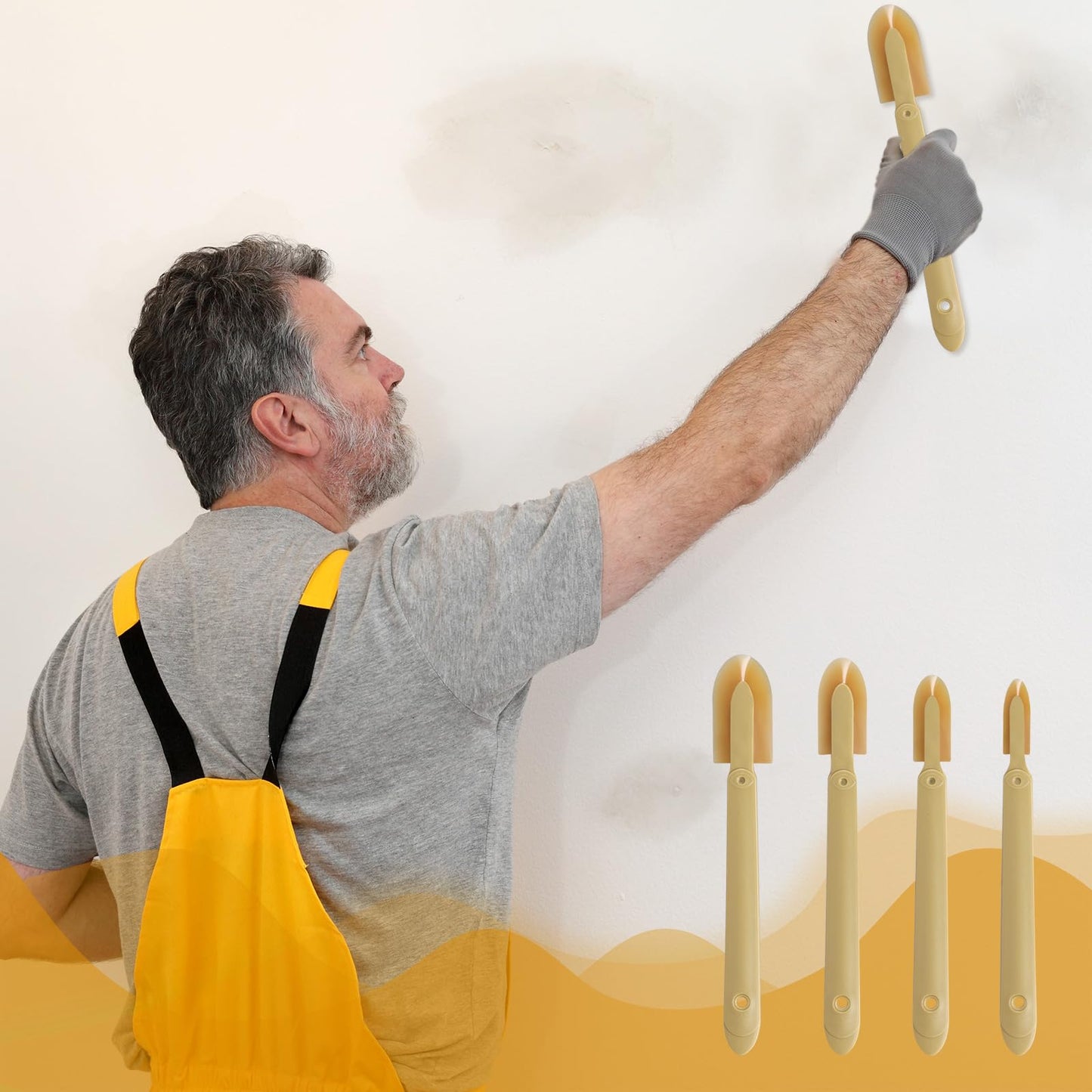 Extended Length Rubber Spatula Caulking Tool for Silicone Sealant