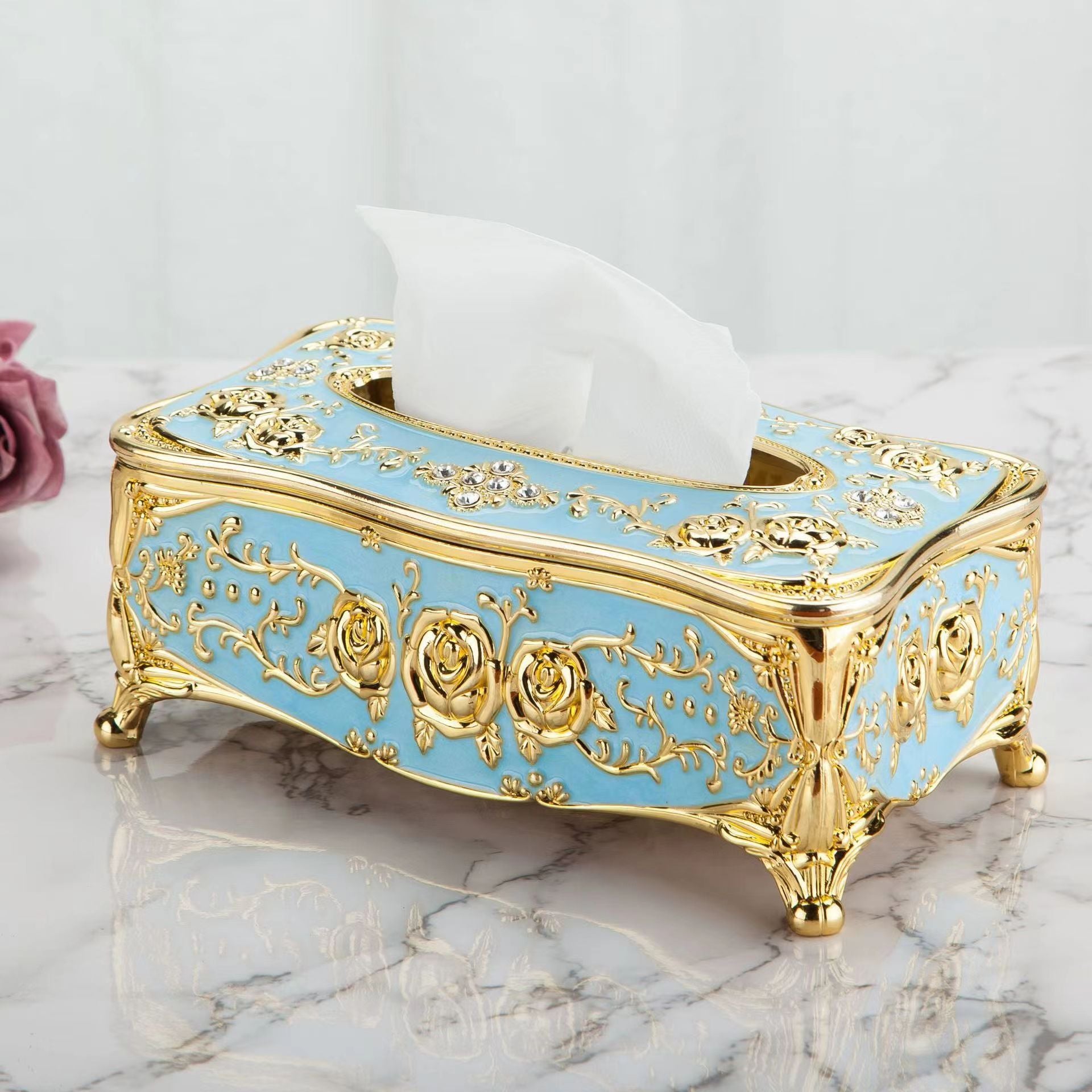 High-End European Style Tissue Box for Kitchen and Dining, Premium Napkin Extraction Box for Home Use