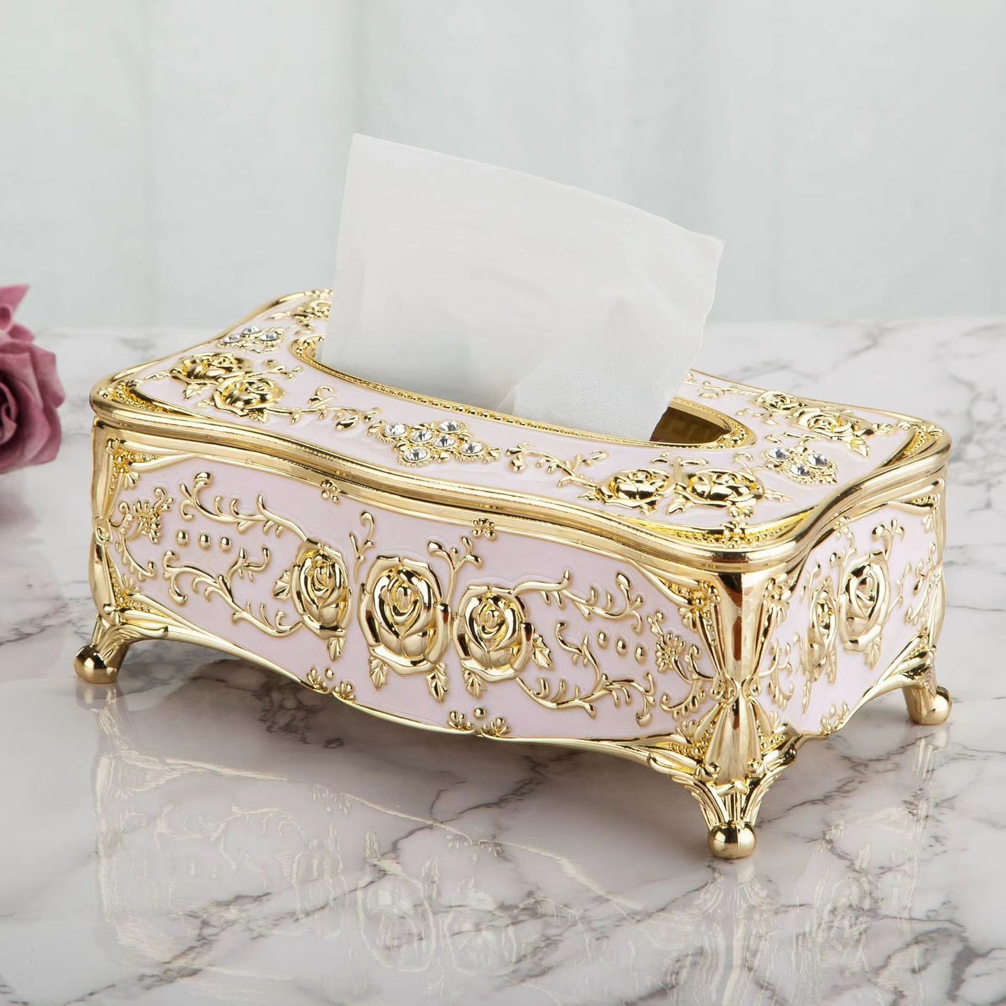 High-End European Style Tissue Box for Kitchen and Dining, Premium Napkin Extraction Box for Home Use