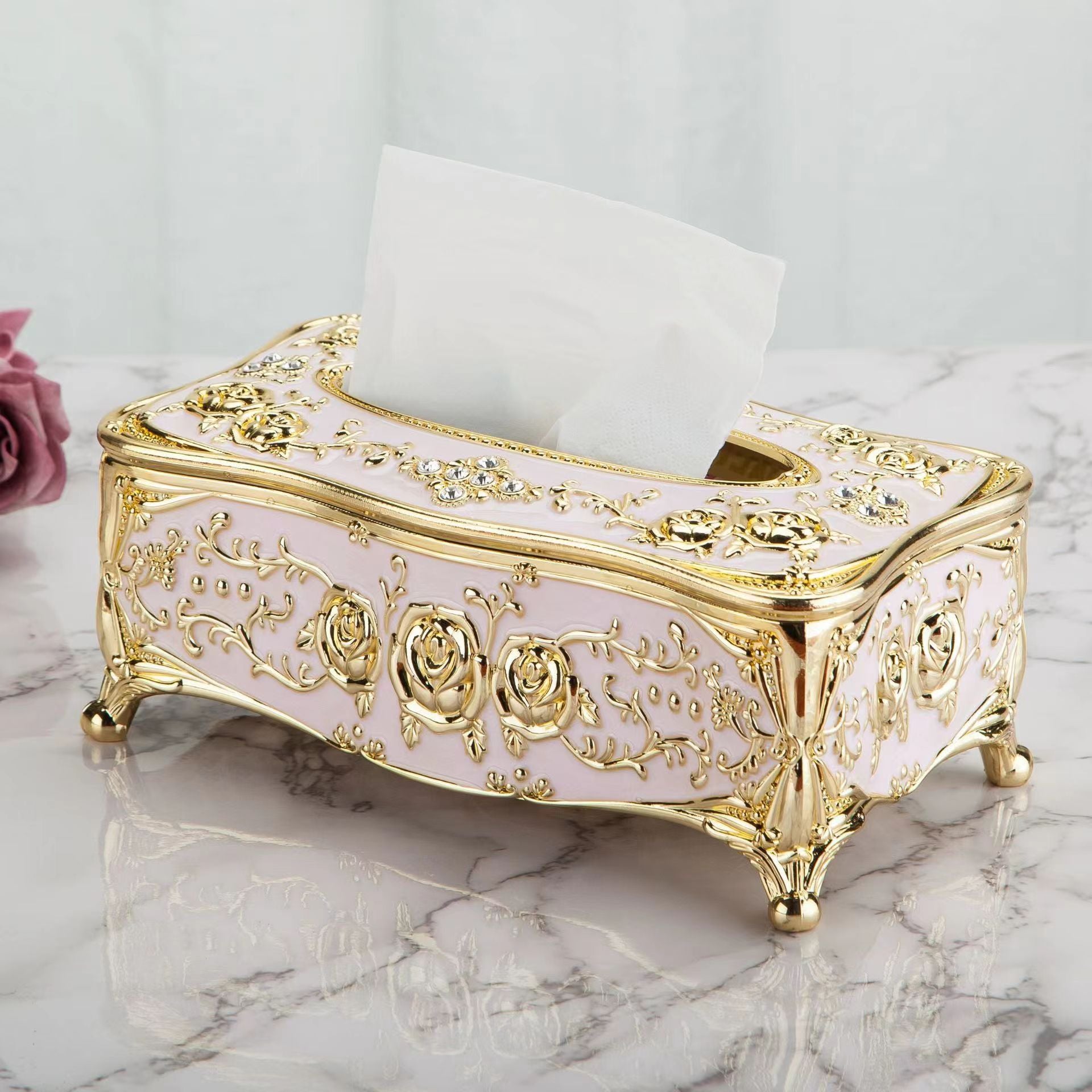 High-End European Style Tissue Box for Kitchen and Dining, Premium Napkin Extraction Box for Home Use
