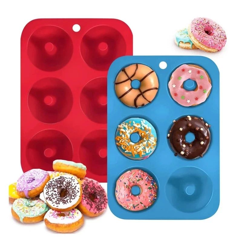 Premium 6-Cavity Silicone Donut & Baking Mold – Non-Stick Pastry, Cake & Dessert Pan